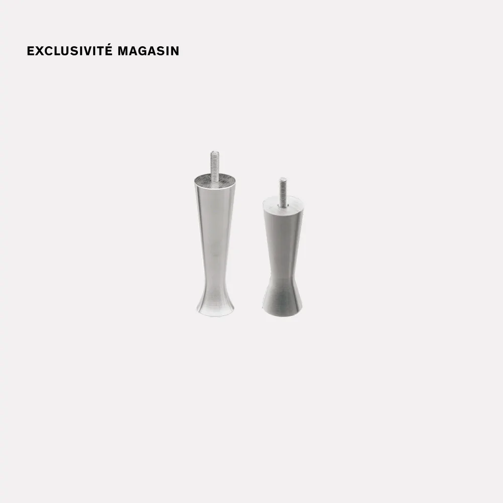 Pieds Fuseaux métal 8 ou 15 cm