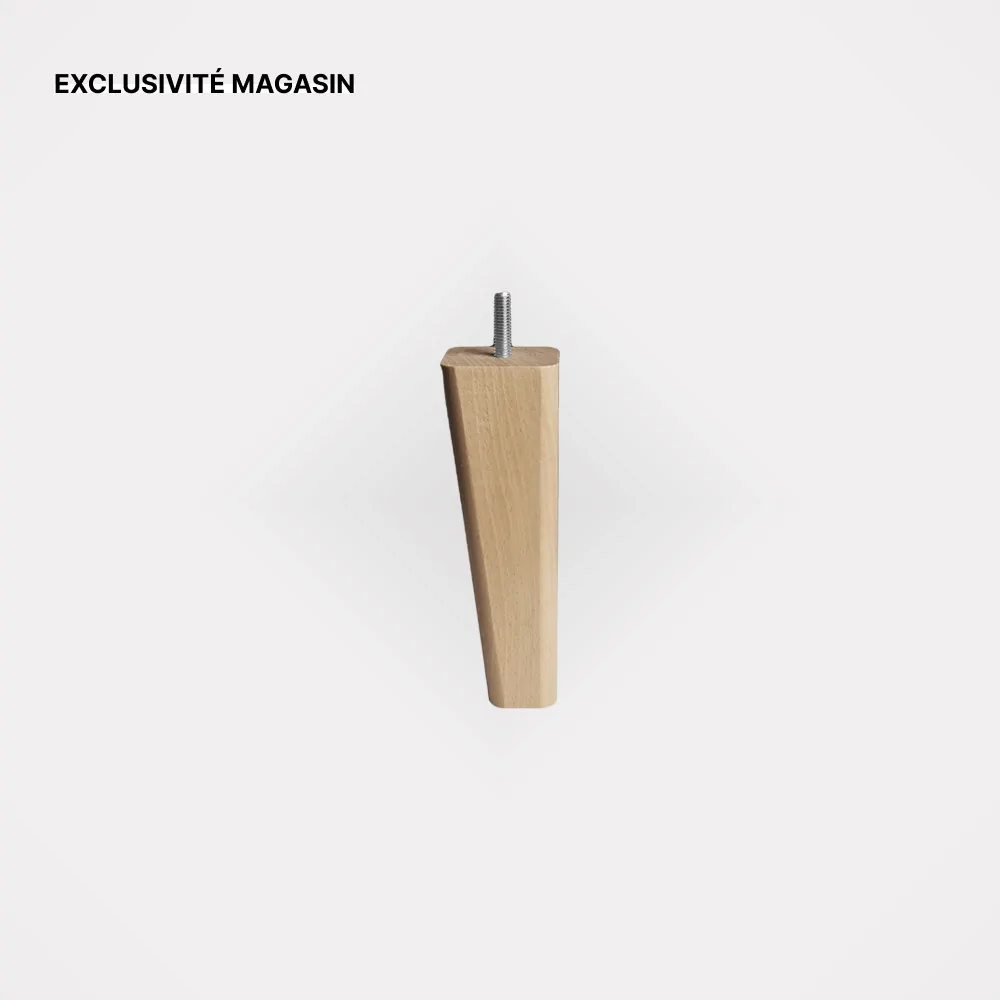 Pieds Scandinaves bois 15 cm